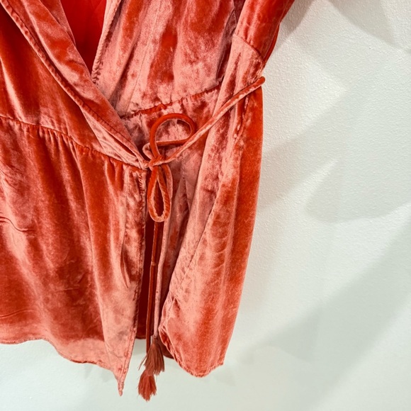 Free People Velvet Wrap Jumpsuit in Red - Picture 5 of 15
